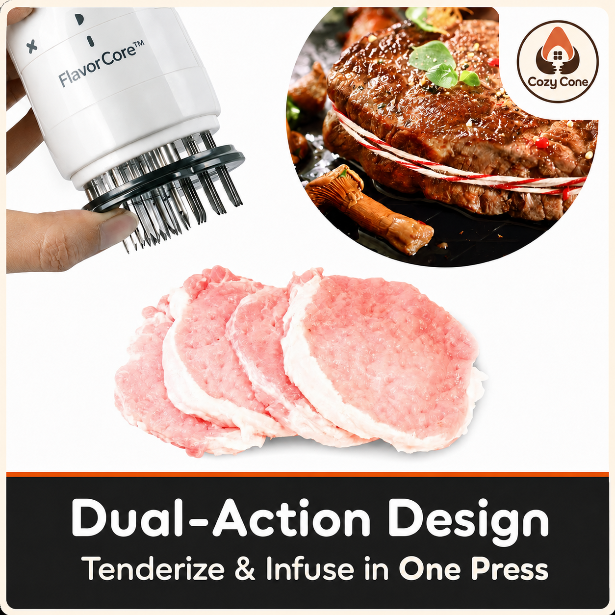 FlavorCore™ 2-in-1 Meat Tenderizer & Marinade Injector