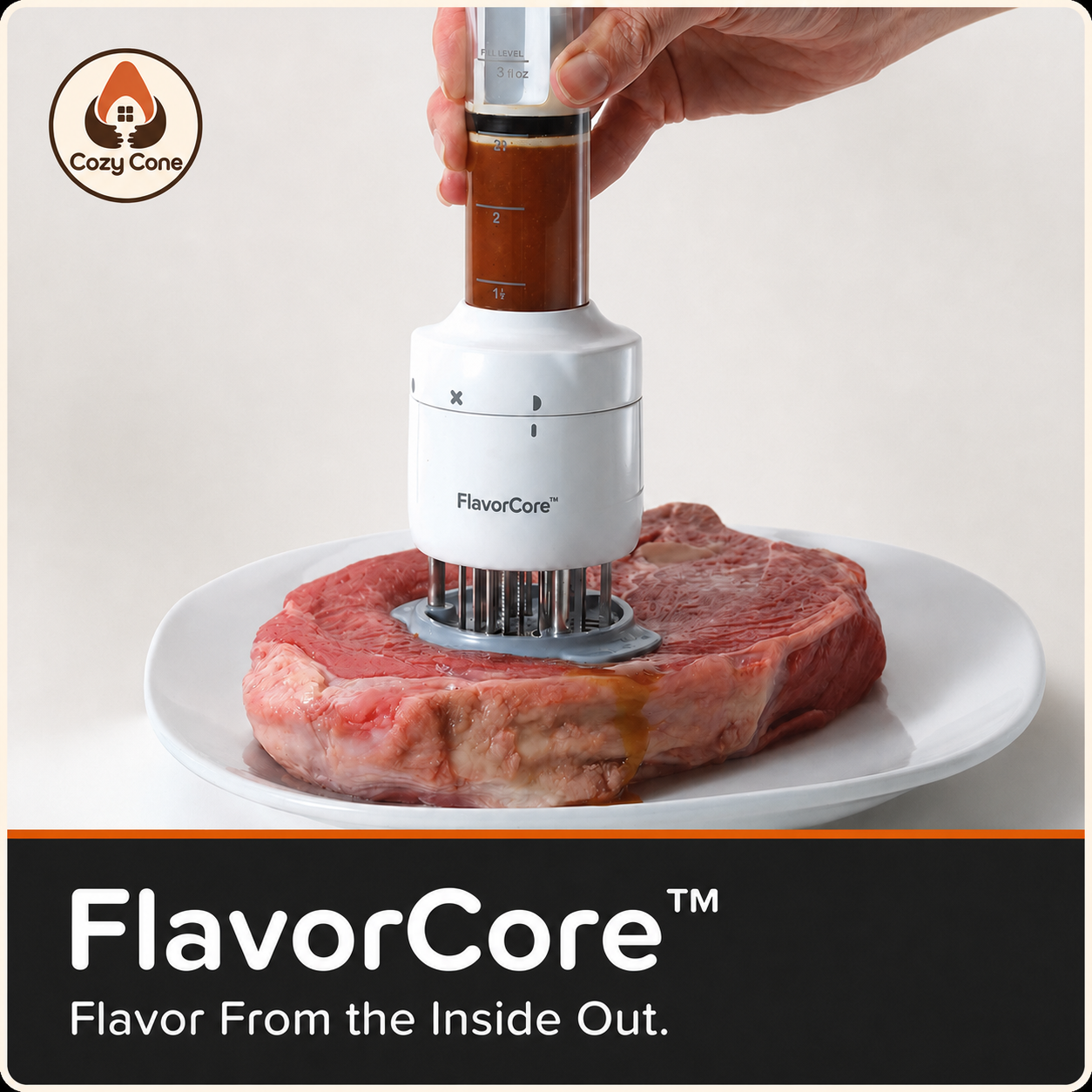 FlavorCore™ 2-in-1 Meat Tenderizer & Marinade Injector